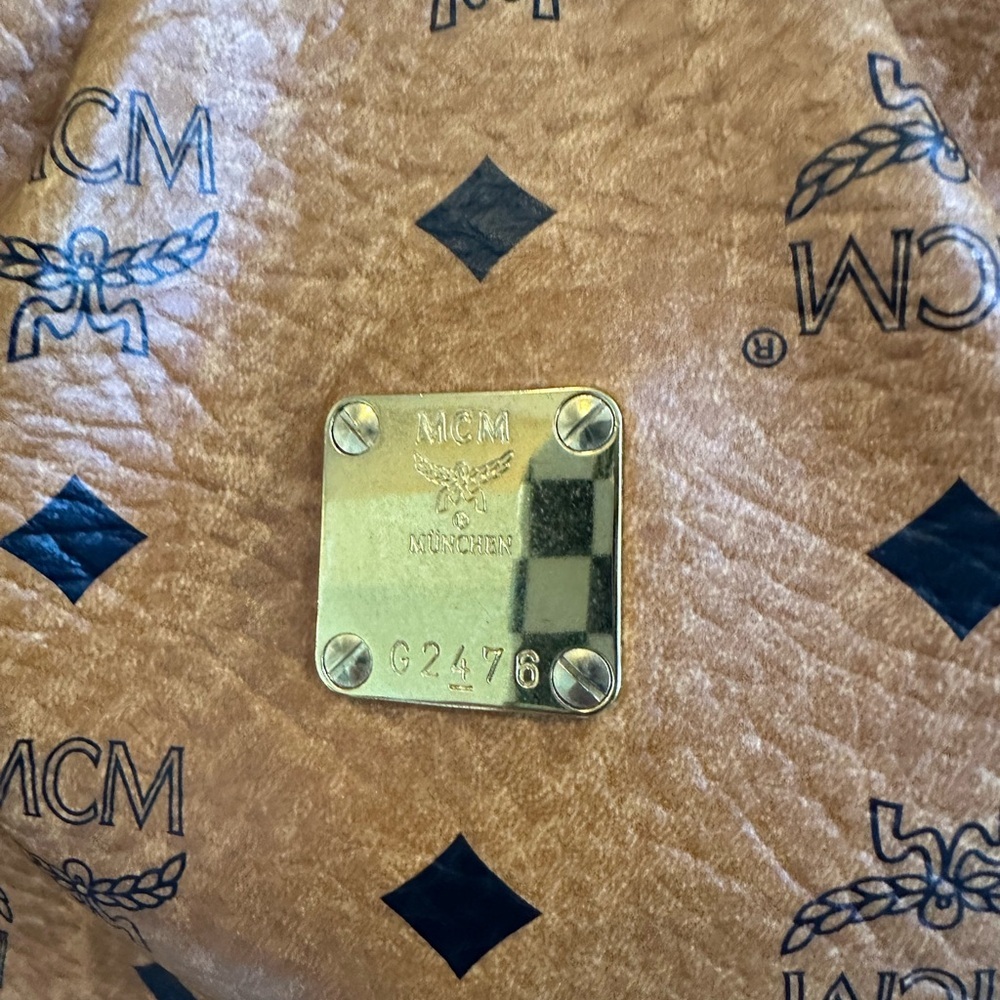 MCM Visetos Cognac Doctor / Boston HandBag - Authentic - Picture 5 of 14